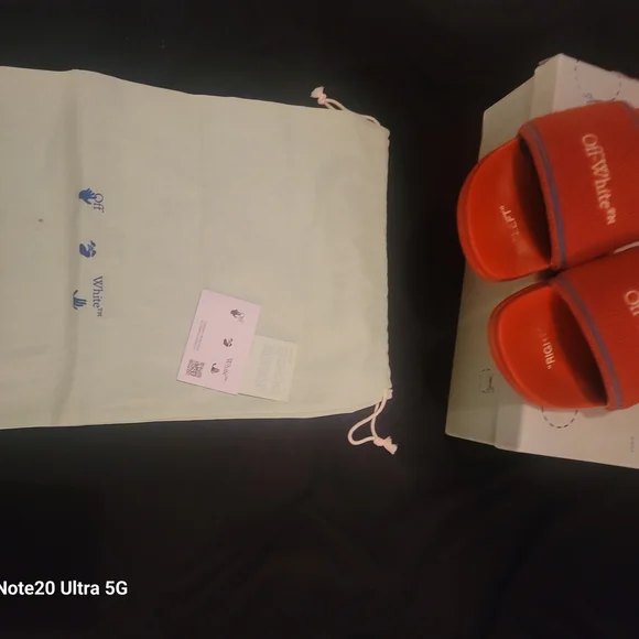Off-White Red Carpet Slide Sandals. Mens Size 11